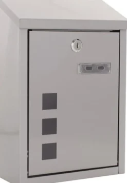 Briefkasten Casa H.325mm B.220mm T.100mm grau VA DIN C5 ROTTNER
