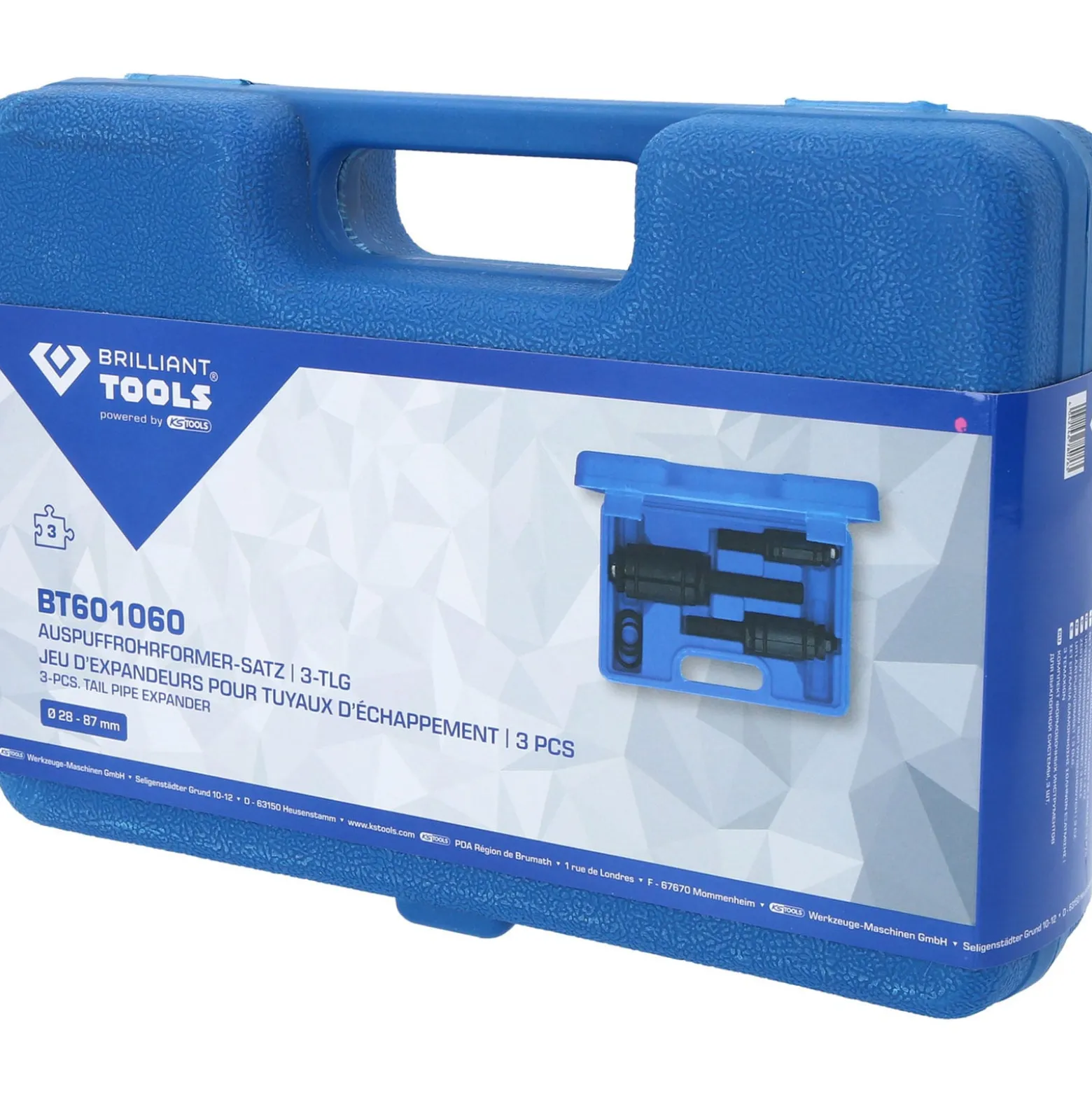 BRILLIANT TOOLS Auspuffrohrformer-Satz 3tlg. - BT601060