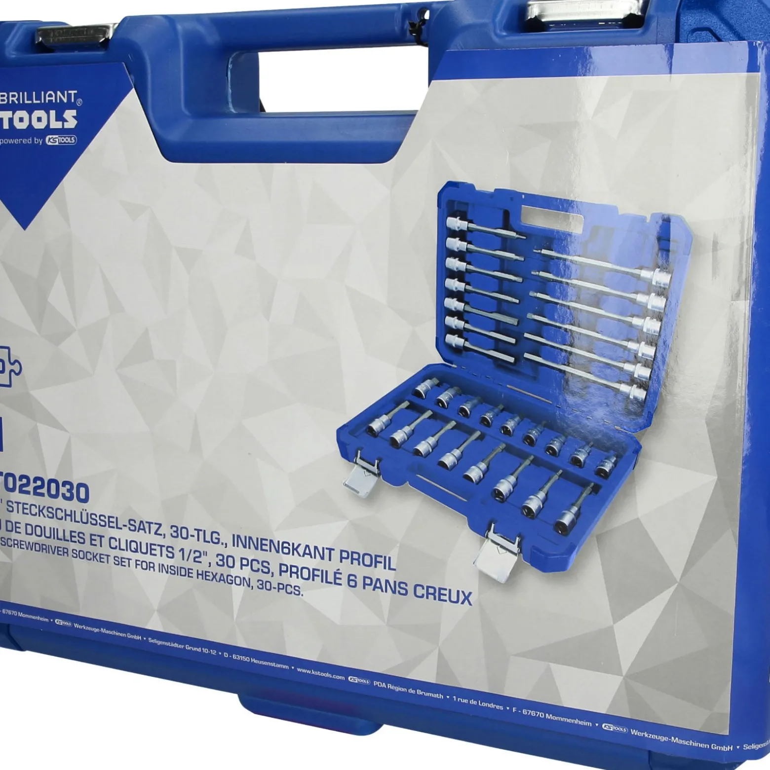 BRILLIANT TOOLS 1/2" Bit-Stecknuss-Satz 30tlg. Innensechskant-Profil - BT022030