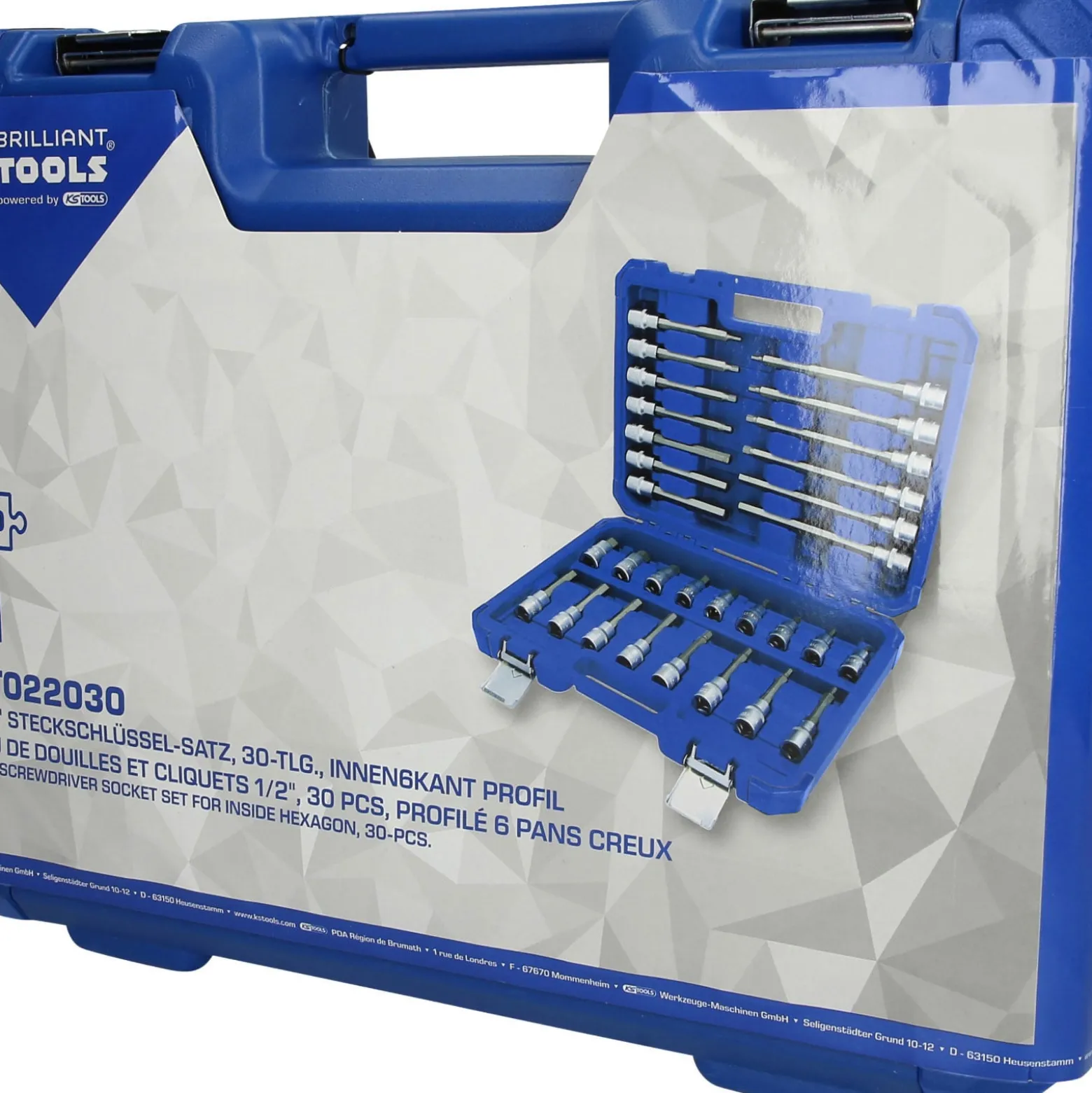 BRILLIANT TOOLS 1/2" Bit-Stecknuss-Satz 30tlg. Innensechskant-Profil - BT022030
