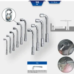 BRILLIANT TOOLS Doppel-Steckschlüssel-Satz 10tlg. - BT015100