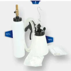 BRILLIANT TOOLS Druckluft-Bremsenentlüfter 6tlg. - BT701200