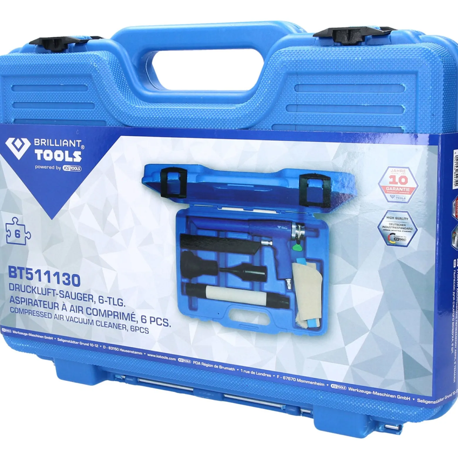 BRILLIANT TOOLS Druckluft-Sauger 6tlg. - BT511130