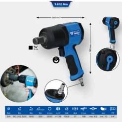BRILLIANT TOOLS 3/4" Druckluft-Schlagschrauber 1.800 Nm - BT160200