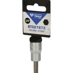 BRILLIANT TOOLS 3/8" Innensechskant Bit-Stecknuss 6 mm - BT021873