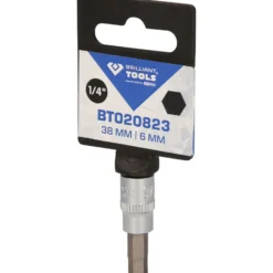 BRILLIANT TOOLS 1/4" Innensechskant Bit-Stecknuss 6 mm - BT020823