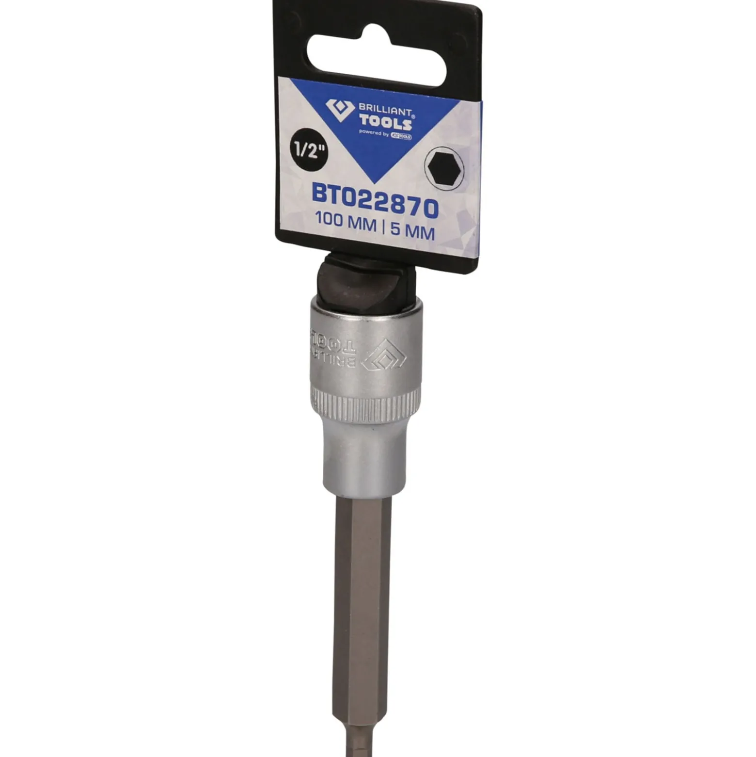 BRILLIANT TOOLS 1/2" Innensechskant Bit-Stecknuss 100 mm lang 5 mm - BT022870
