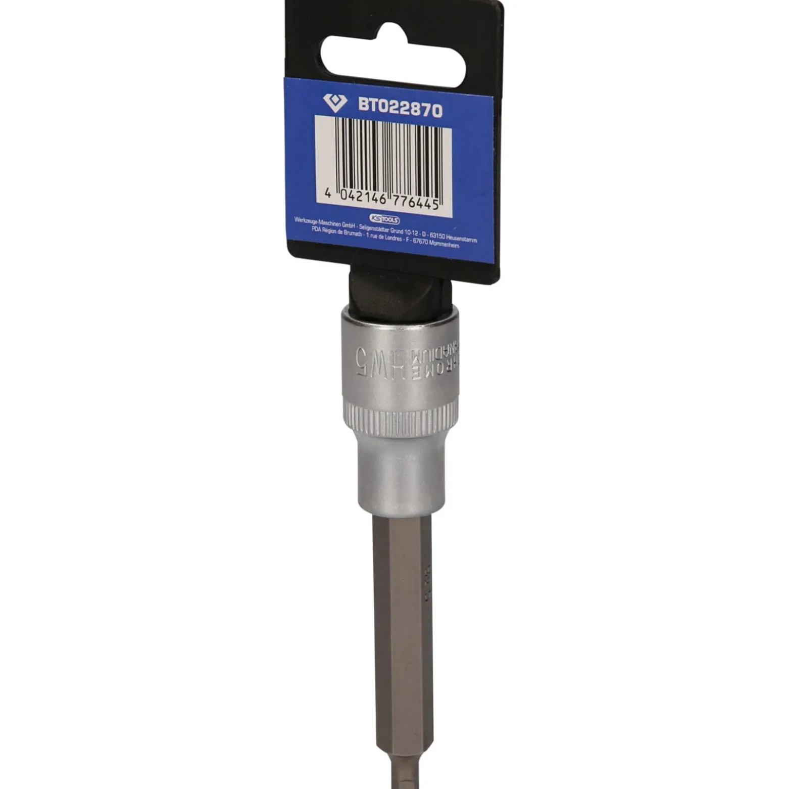 BRILLIANT TOOLS 1/2" Innensechskant Bit-Stecknuss 100 mm lang 5 mm - BT022870