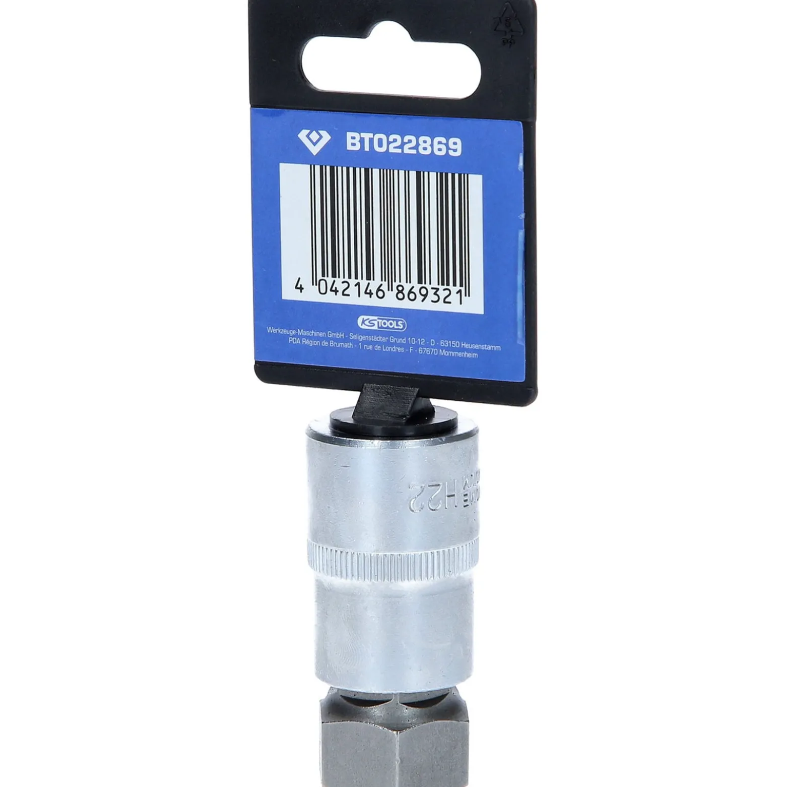 BRILLIANT TOOLS 1/2" Innensechskant Bit-Stecknuss 55 mm lang 22 mm - BT022869