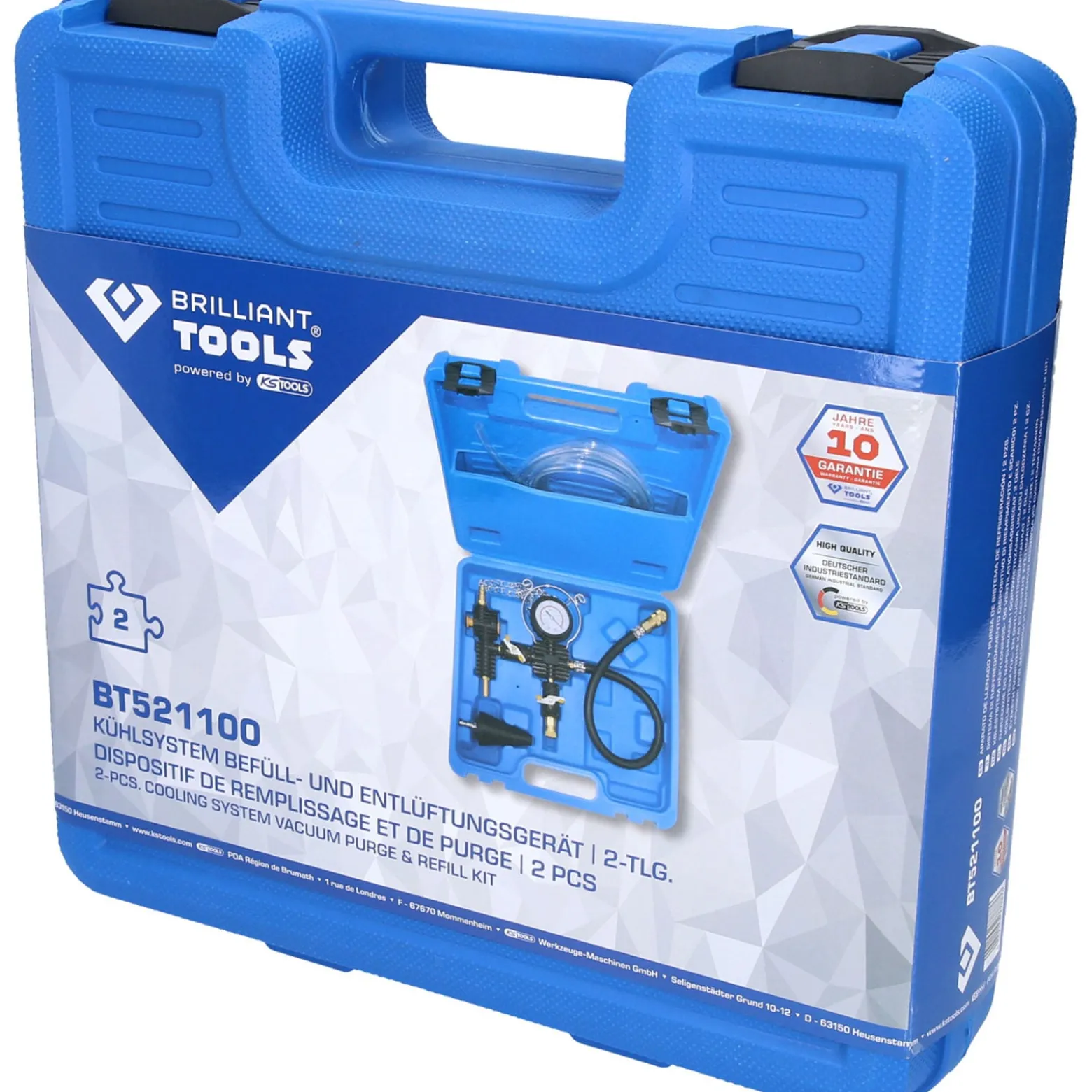 BRILLIANT TOOLS Kühlsystem Befüll- und Entlüftungsgerät 4tlg. - BT521100