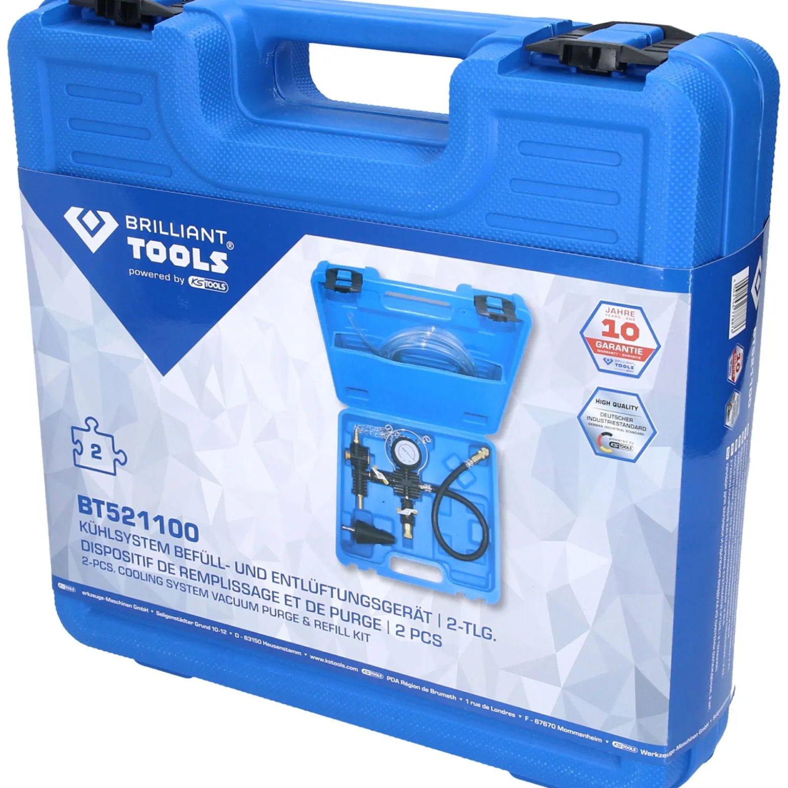 BRILLIANT TOOLS Kühlsystem Befüll- und Entlüftungsgerät 4tlg. - BT521100