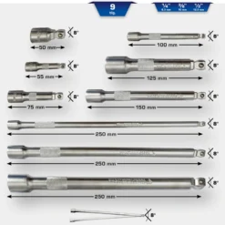 BRILLIANT TOOLS Kippverlängerungs-Satz 1/4