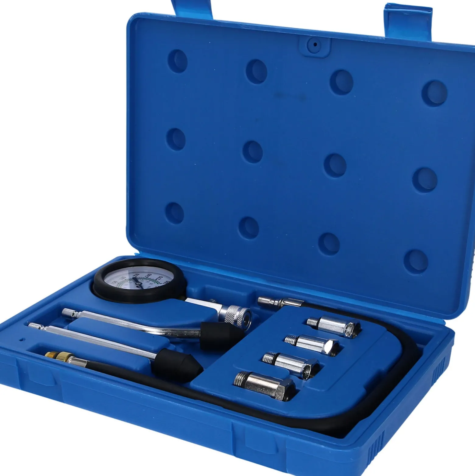 BRILLIANT TOOLS Kompressionstester-Satz für Benzin Motoren 8tlg. - BT581100