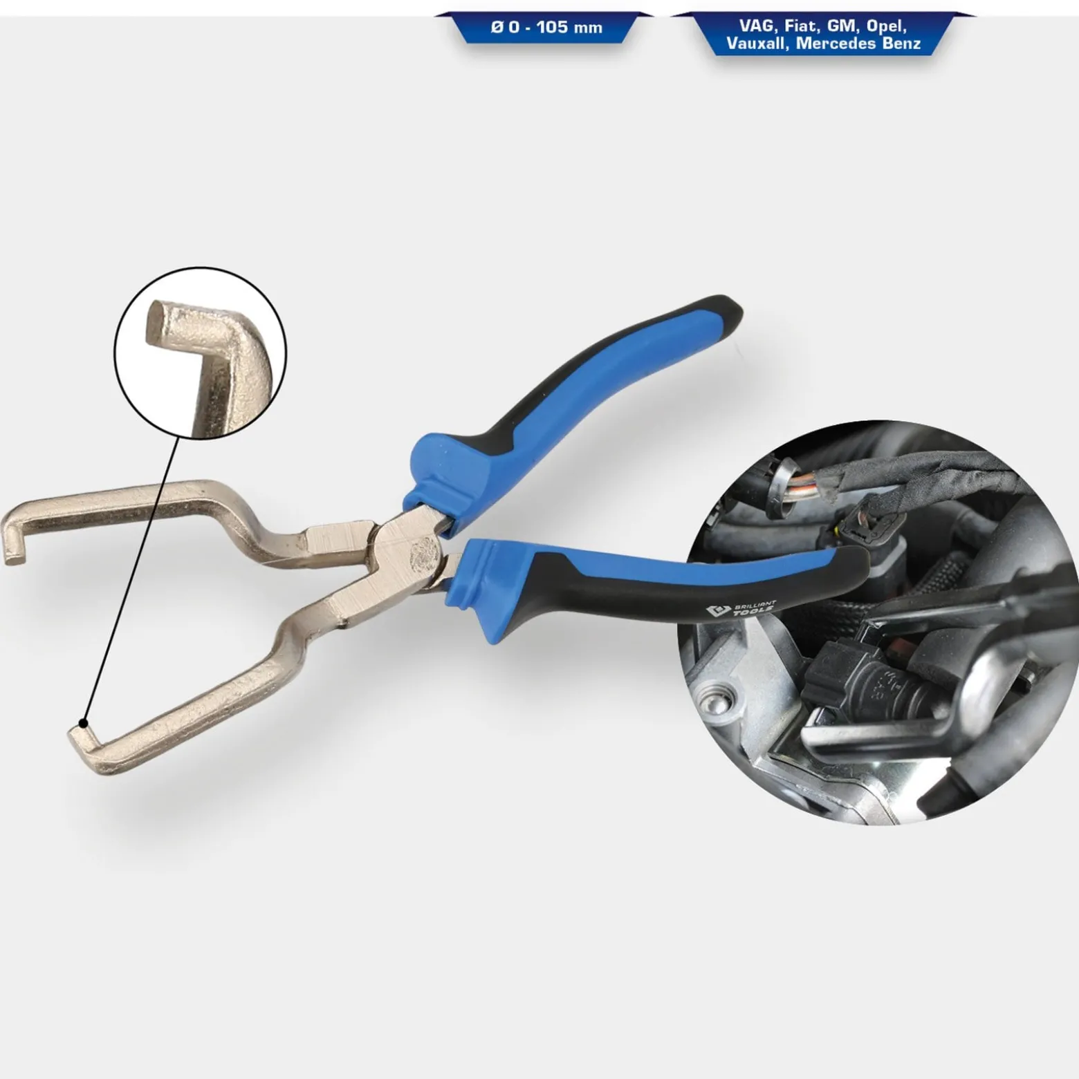 BRILLIANT TOOLS Kraftstoffleitung-Entriegelungszange - BT536004