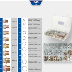 BRILLIANT TOOLS Ölablassschrauben und Dichtungen-Sortiment 543tlg. - BT711200