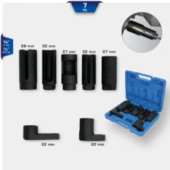 BRILLIANT TOOLS Lambdasonden und Sensoren-Stecknuss-Satz 7tlg. - BT601020