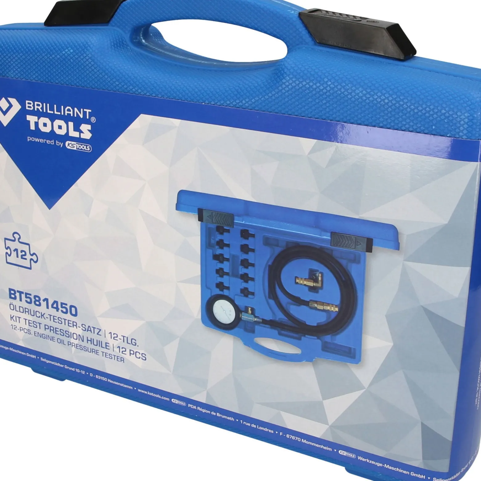 BRILLIANT TOOLS Öldruck-Tester-Satz 12tlg. - BT581450
