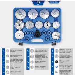 BRILLIANT TOOLS Ölfilterschlüssel-Satz 19tlg. - BT711010