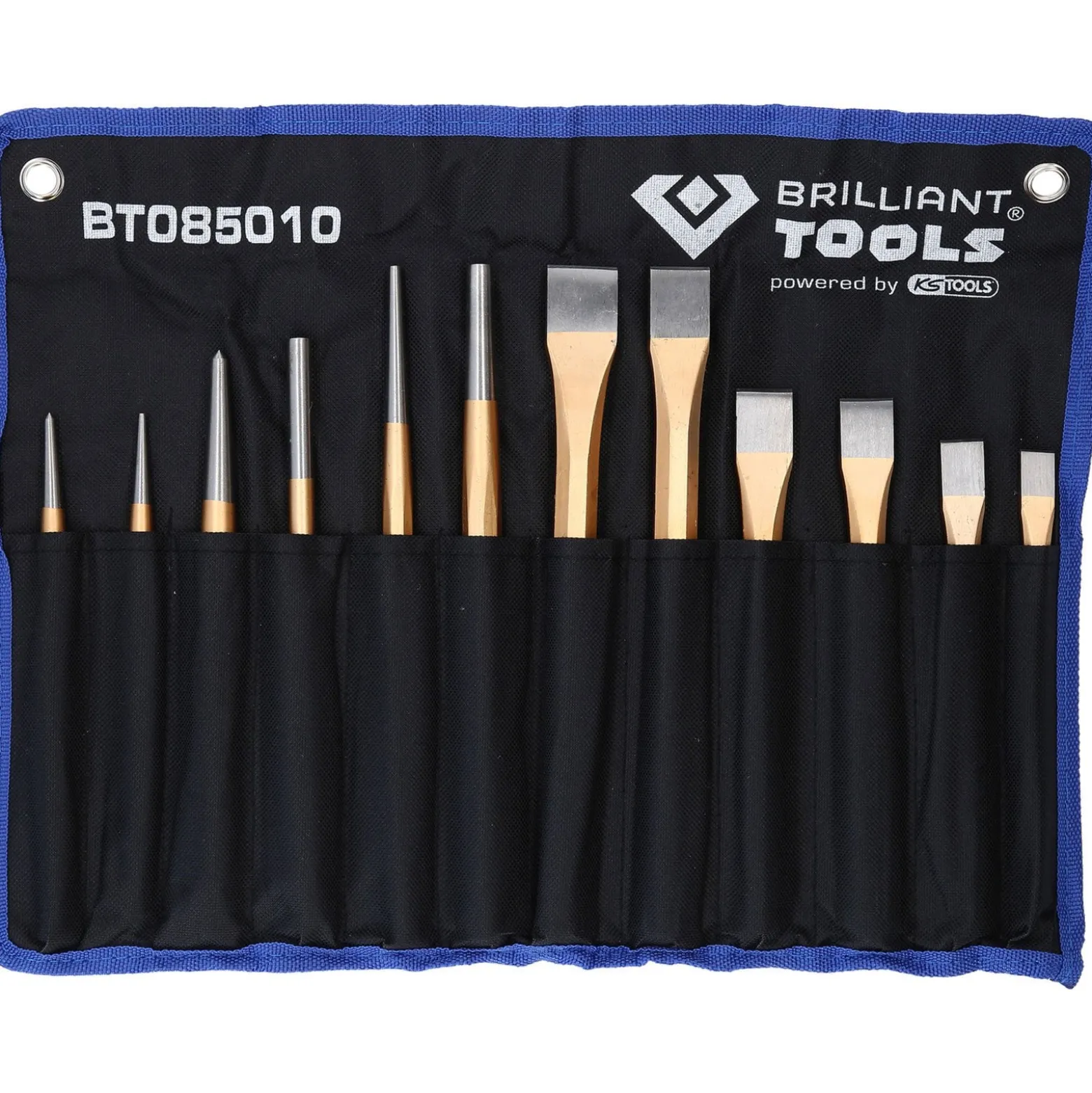 BRILLIANT TOOLS Meißel und Durchtreiber-Satz 12tlg. - BT085010