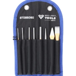 BRILLIANT TOOLS Meißel und Splintentreiber / Durchtreiber-Satz 8tlg. - BT085060