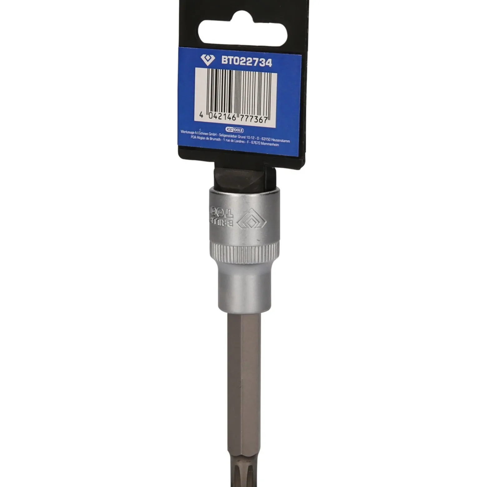 BRILLIANT TOOLS 1/2" RIBE-Bit-Stecknuss 100 mm lang M9 - BT022734