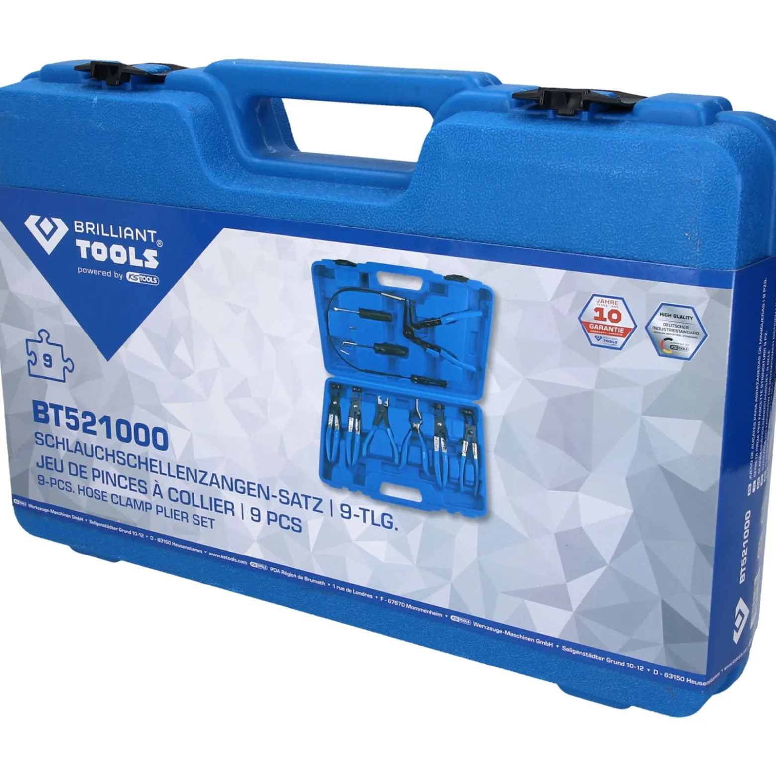 BRILLIANT TOOLS Schlauchschellenzangen-Satz 9tlg. - BT521000
