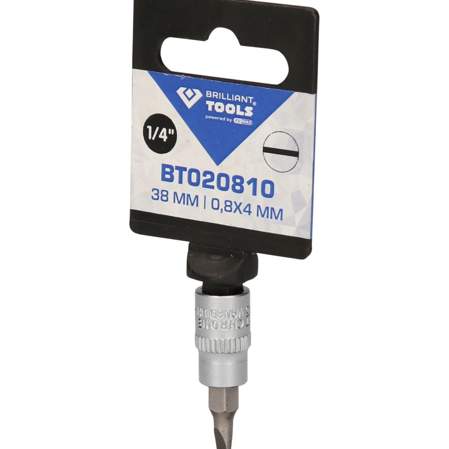 BRILLIANT TOOLS 1/4" Schlitz Bit-Stecknuss 0,8 x 4 mm - BT020810