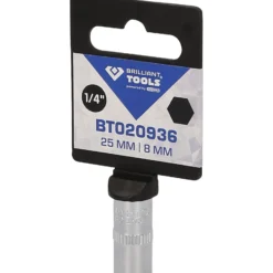BRILLIANT TOOLS 1/4" Sechskant-Stecknuss 8 mm - BT020936