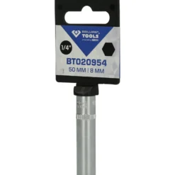 BRILLIANT TOOLS 1/4" Sechskant-Stecknuss lange Ausführung 8 mm - BT020954