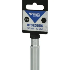 BRILLIANT TOOLS 1/4" Sechskant-Stecknuss lange Ausführung 10 mm - BT020956