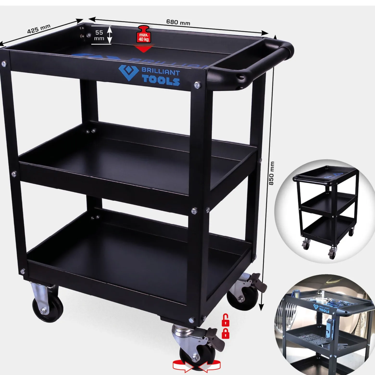 BRILLIANT TOOLS Service-Wagen - BT150900