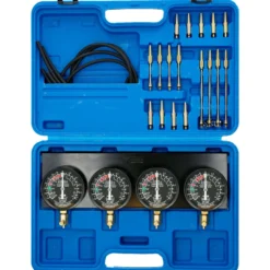 BRILLIANT TOOLS Synchron-Vergaser-Testgerät mit 4 Synchronuhren 26tlg. - BT581200