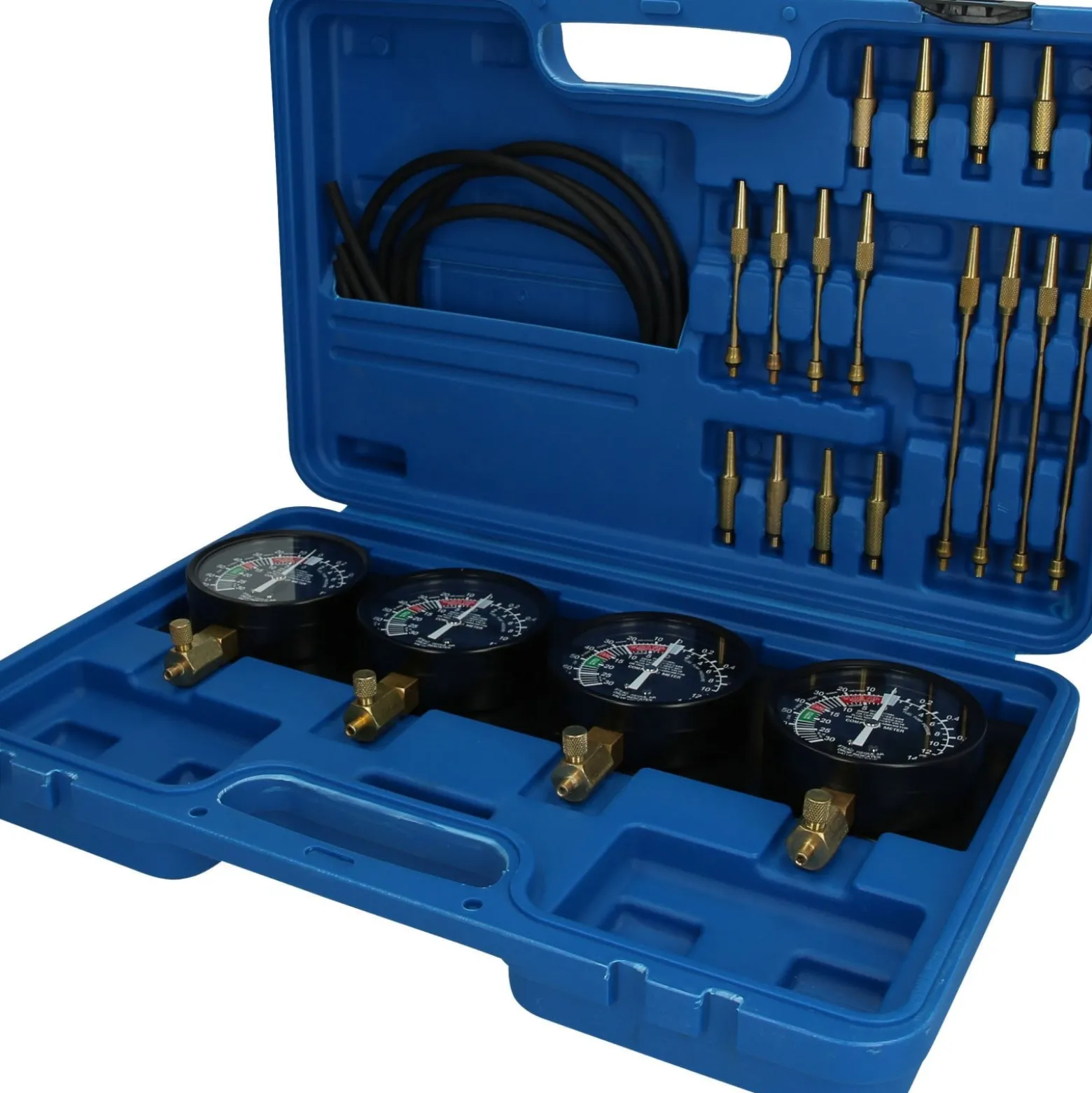 BRILLIANT TOOLS Synchron-Vergaser-Testgerät mit 4 Synchronuhren 26tlg. - BT581200