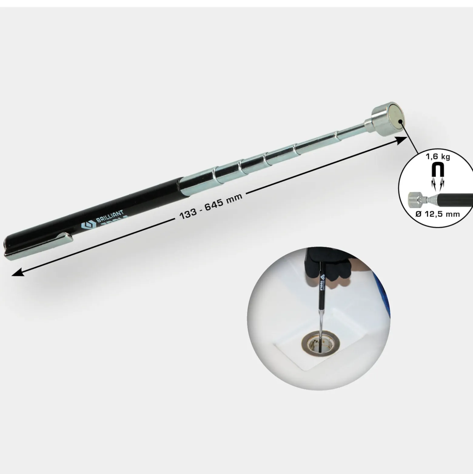 BRILLIANT TOOLS Teleskop-Magnetheber - BT115900