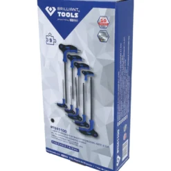 BRILLIANT TOOLS T-Griff-Kugelkopf-Innensechskant-Winkelstiftschlüssel-Satz 9tlg. - BT041100