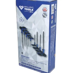 BRILLIANT TOOLS T-Griff-Torx® mit Stirnlochbohrung-Winkelstiftschlüssel T40 x 150 mm - BT041017
