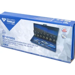 BRILLIANT TOOLS TiN Gewindeschneidwerkzeug-Satz 32tlg. - BT101950