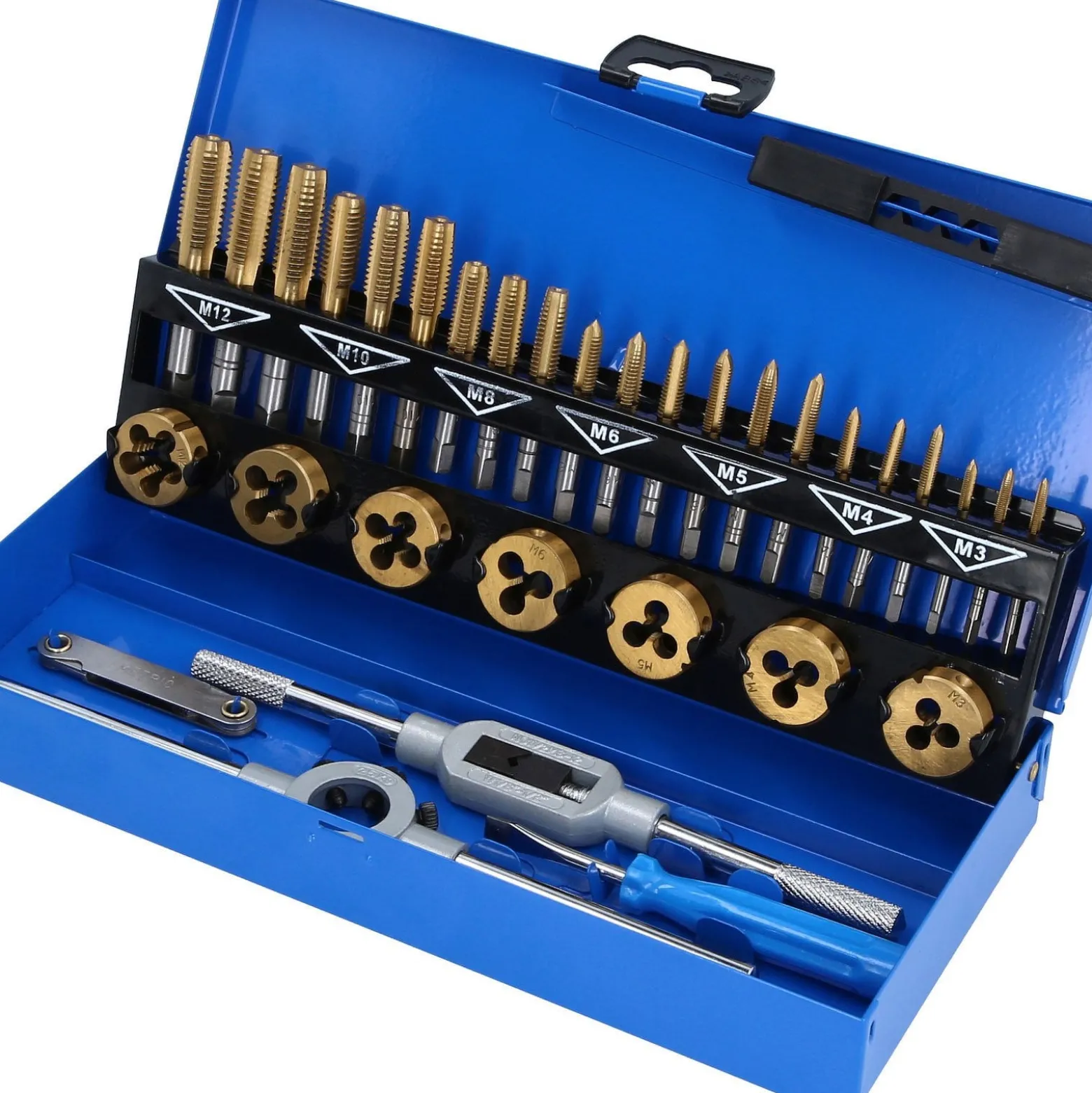 BRILLIANT TOOLS TiN Gewindeschneidwerkzeug-Satz 32tlg. - BT101950