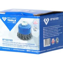 BRILLIANT TOOLS Topfbürste Ø 65 mm mit M14 x 2,0 mm Aufnahme - BT103103