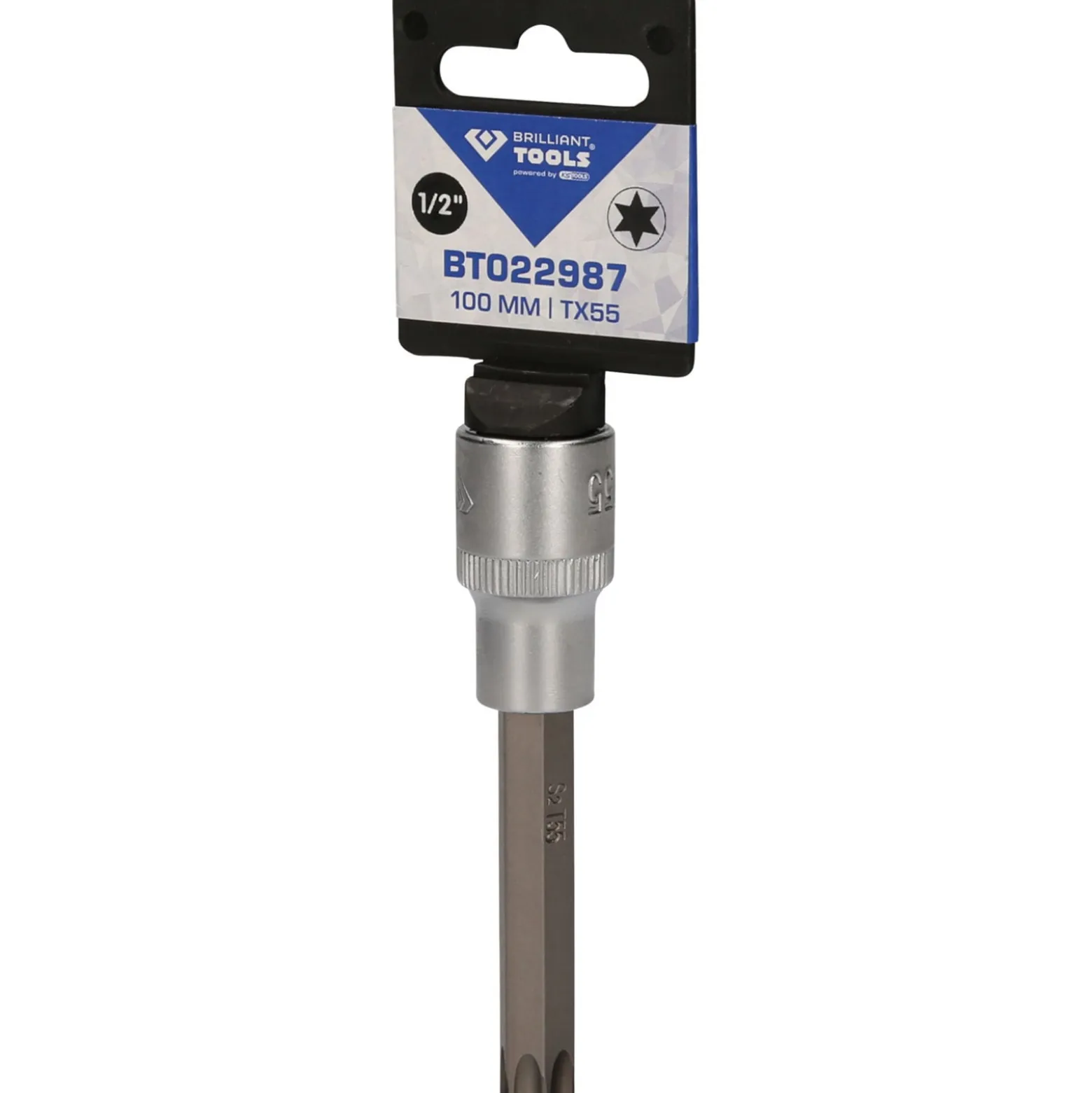 BRILLIANT TOOLS 1/2" Torx-Bit-Stecknuss 100 mm lang T55 - BT022987