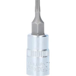 BRILLIANT TOOLS 1/4" Torx-Bit-Stecknuss mit Stirnlochbohrung TB9 - BT020980