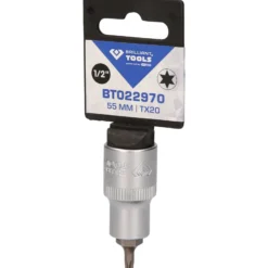 BRILLIANT TOOLS 1/2" Torx-Bit-Stecknuss 55 mm lang T20 - BT022970