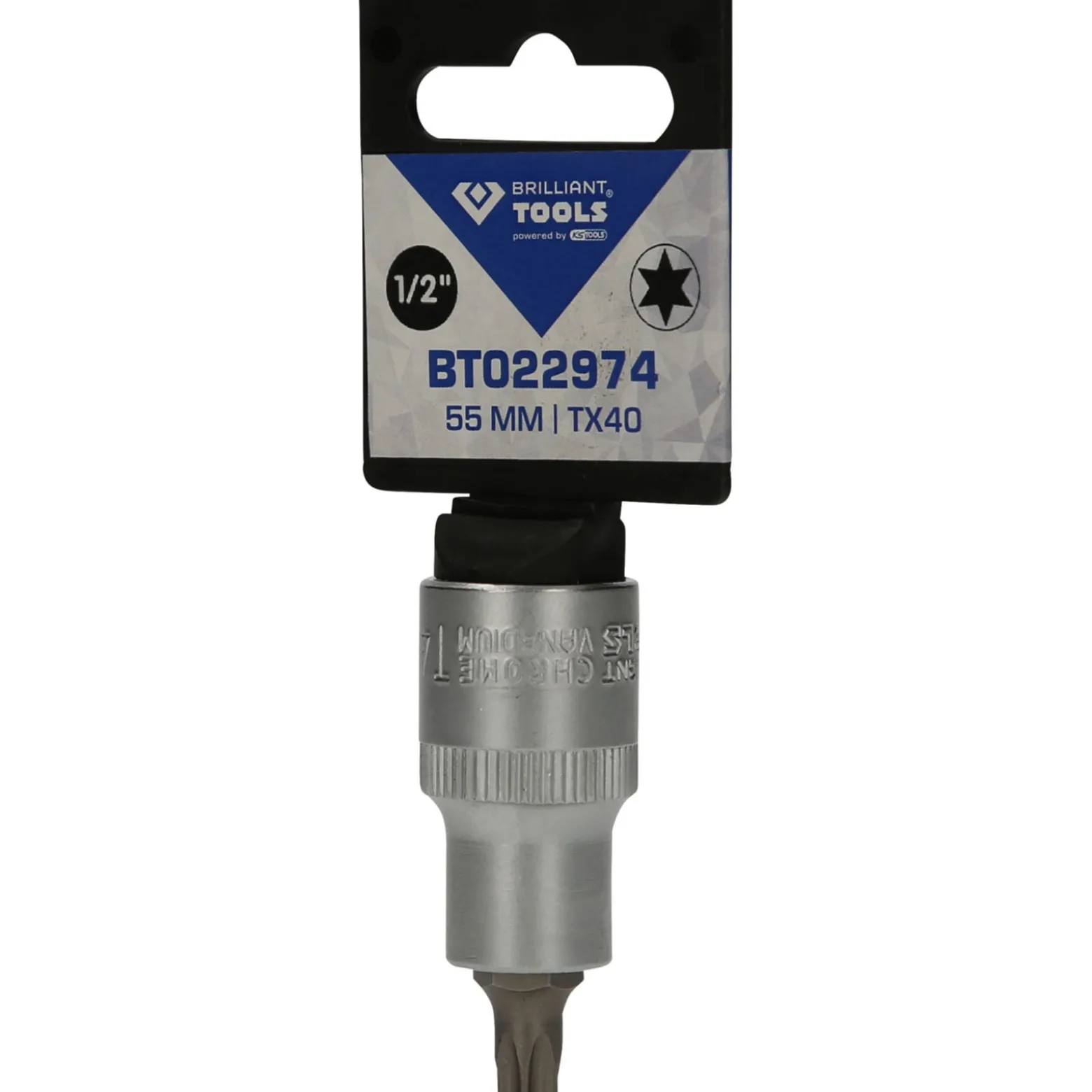 BRILLIANT TOOLS 1/2" Torx-Bit-Stecknuss 55 mm lang T40 - BT022974