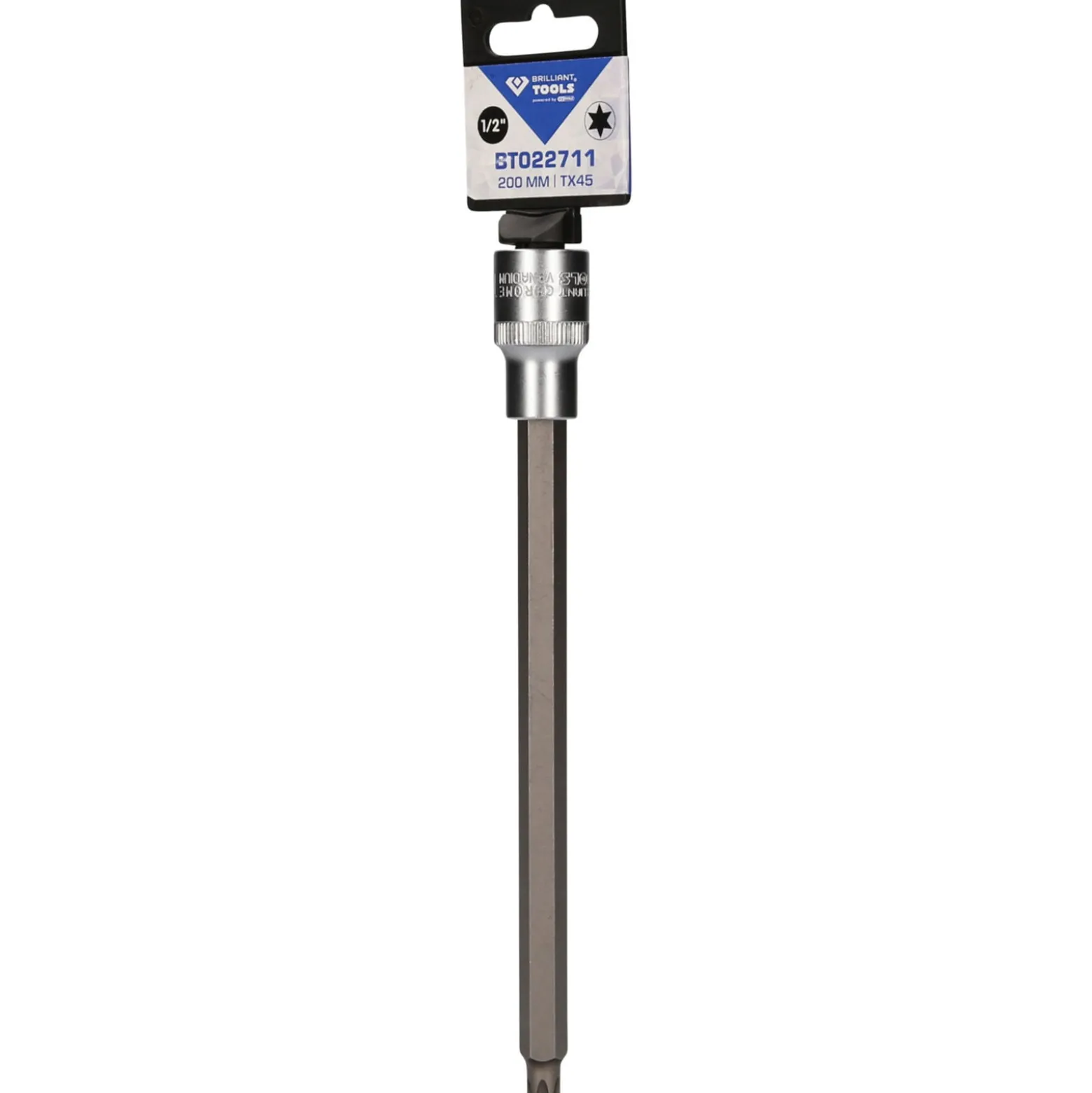 BRILLIANT TOOLS 1/2" Torx-Bit-Stecknuss 200 mm lang T45 - BT022711