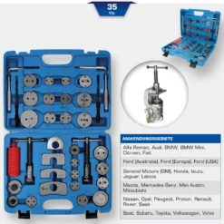 BRILLIANT TOOLS Universal-Bremskolben-Rückstellwerkzeug-Satz 35tlg. - BT701050