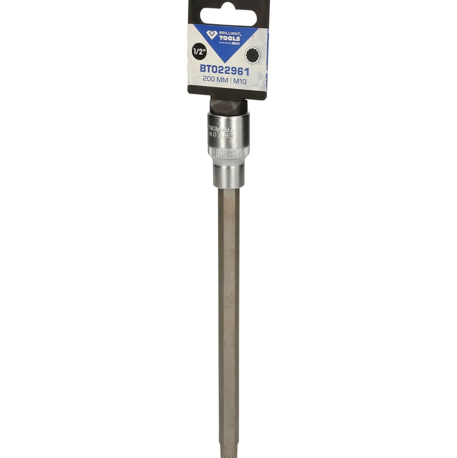 BRILLIANT TOOLS 1/2" Vielzahn-Bit-Stecknuss 200 mm lang M10 - BT022961