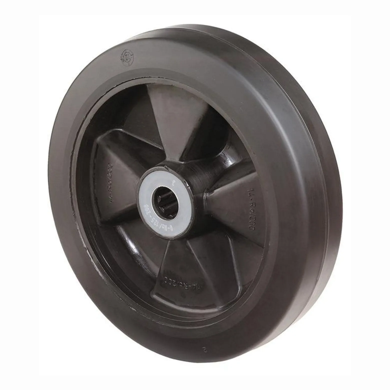 BS Rollen Ersatzrad Elastik-Vollgummi schwarz Rollenlager Ø 100 mm 140 kg - B60.100