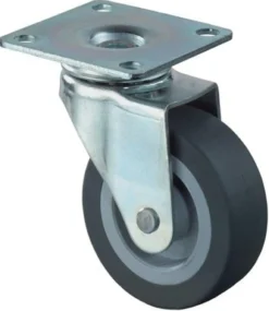 BS Rollen Lenkrolle mit Anschraubplatte Gummi Gleitlager 25 mm 15 kg - F26.025