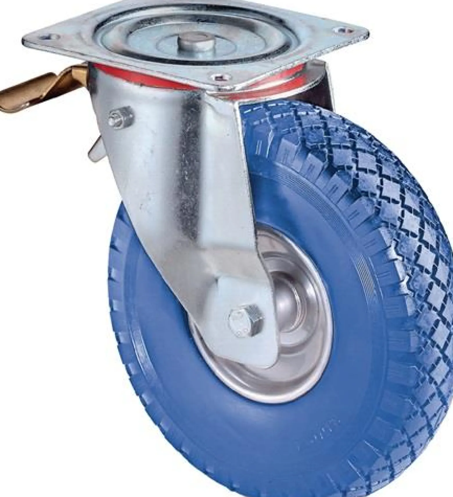 BS Rollen Lenkrolle mit Totalfeststeller und Anschraubplatte Rad-Ø 200 mm 75 kg - L420.C91.200