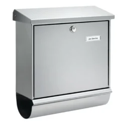 BURG-WÄCHTER Briefkasten Comfort-Set 39130 Ni H.440mm B.380mm T.148mm VA DIN C4 - 39130 NI